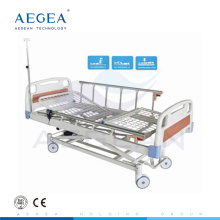 AG-BM106 barato de tres funciones motor eléctrico ajustable de enfermería plegable anciano cama cuidado